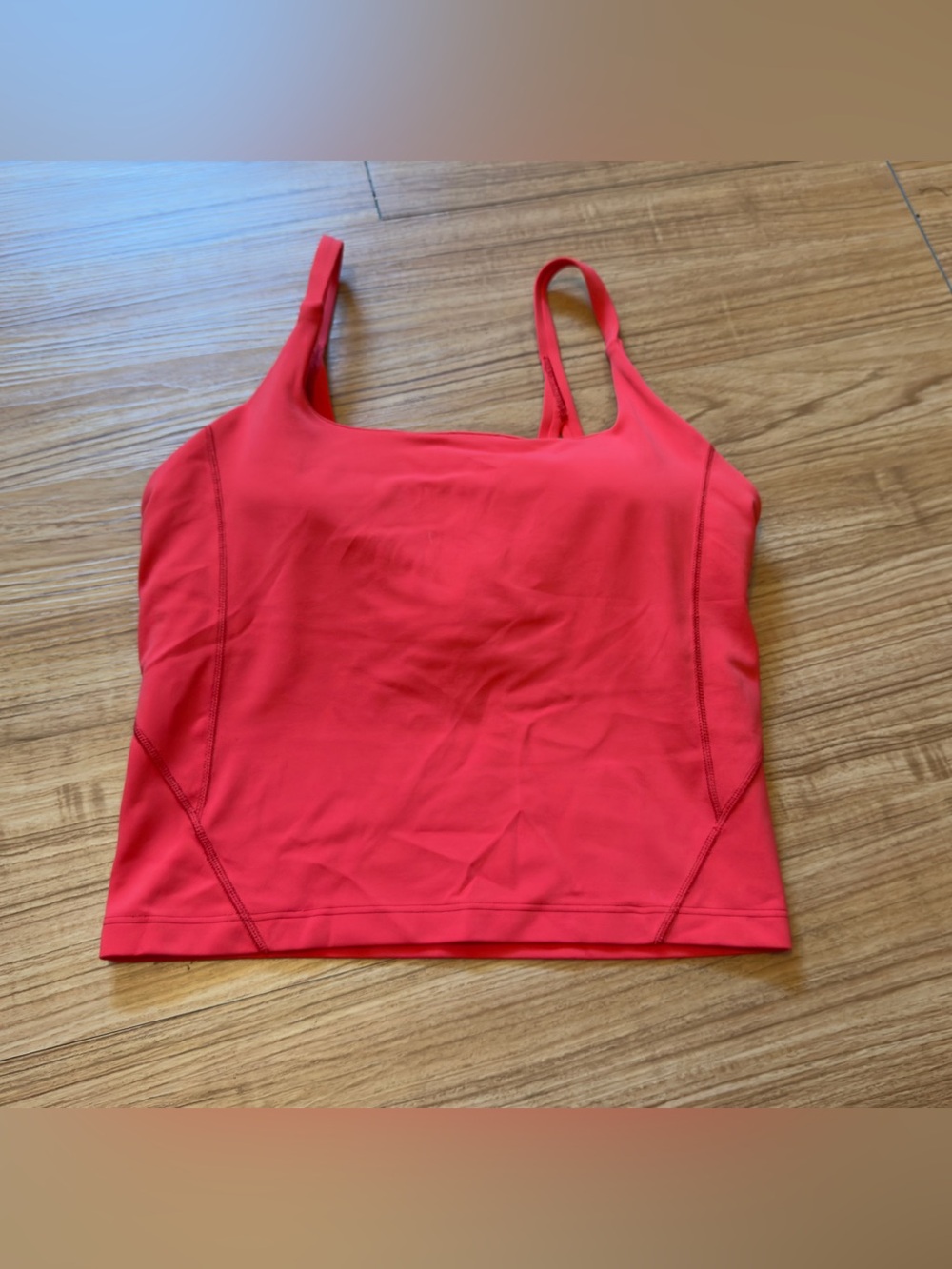 Lululemon Strappy Nulu Shelf Tank Top Love Red